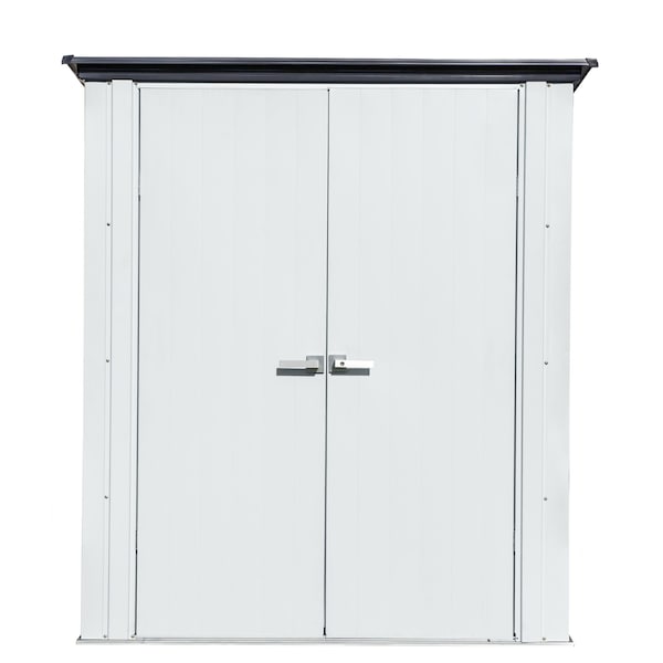 Spacemaker 93 cu ft Galvanized Steel Patio Storage Shed, Flute Grey and Anthracite PS53 - main